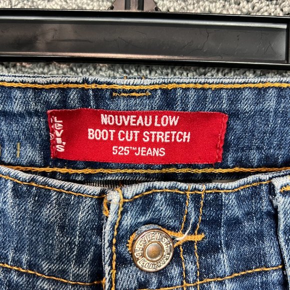 Levi's 525 Jeans Boot Cut Stretch Women's Size 10 Mid Rise Blue 28.5 in Inseam - Picture 13 of 16